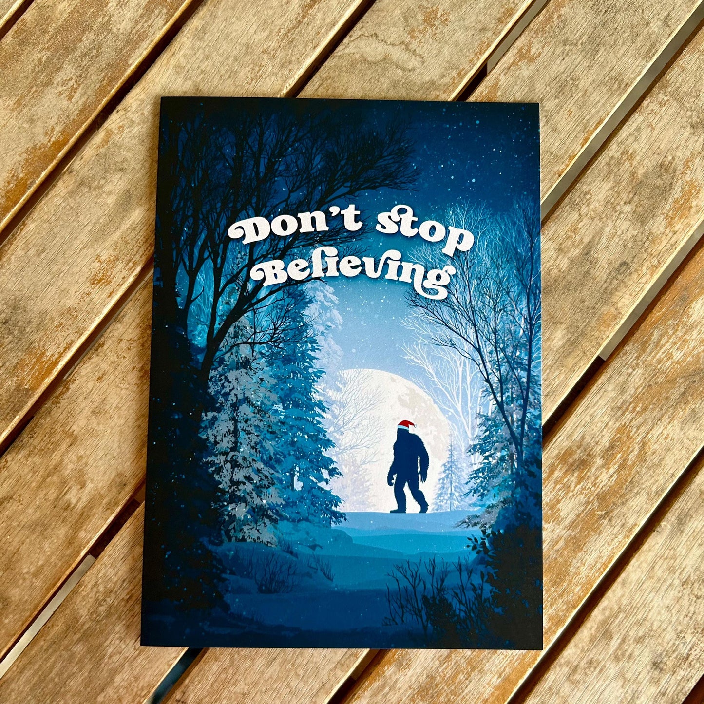 Bigfoot Christmas Card: Funny Holiday Card Set