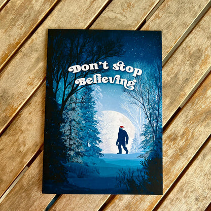 Bigfoot Christmas Card: Funny Holiday Card Set