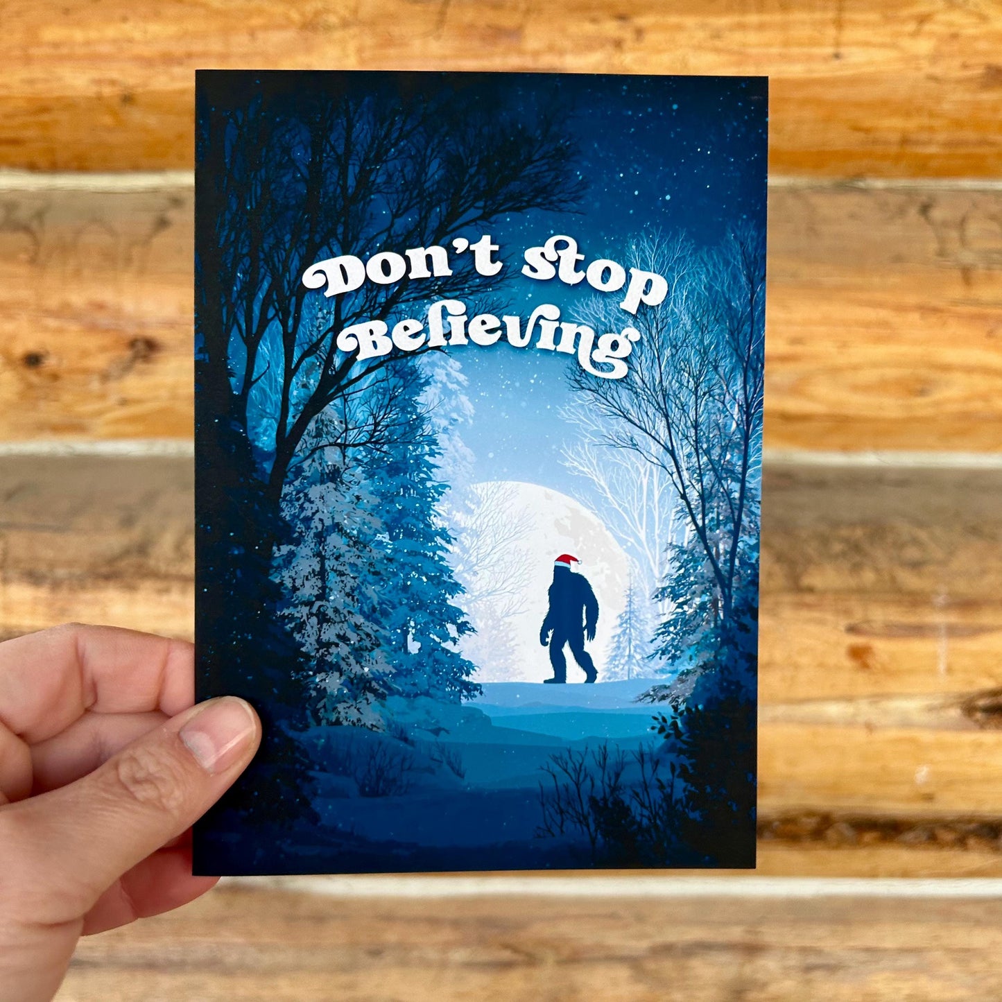 Bigfoot Christmas Card: Funny Holiday Card Set