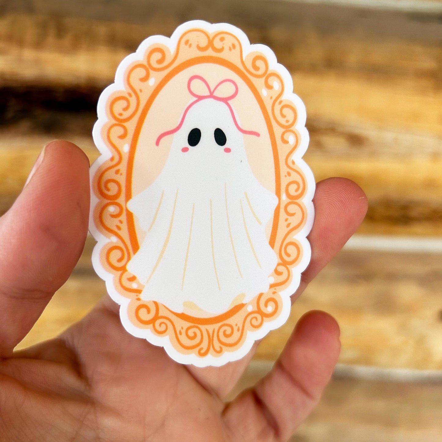 Girlie Ghost Portrait: Vinyl WATERPROOF Sticker