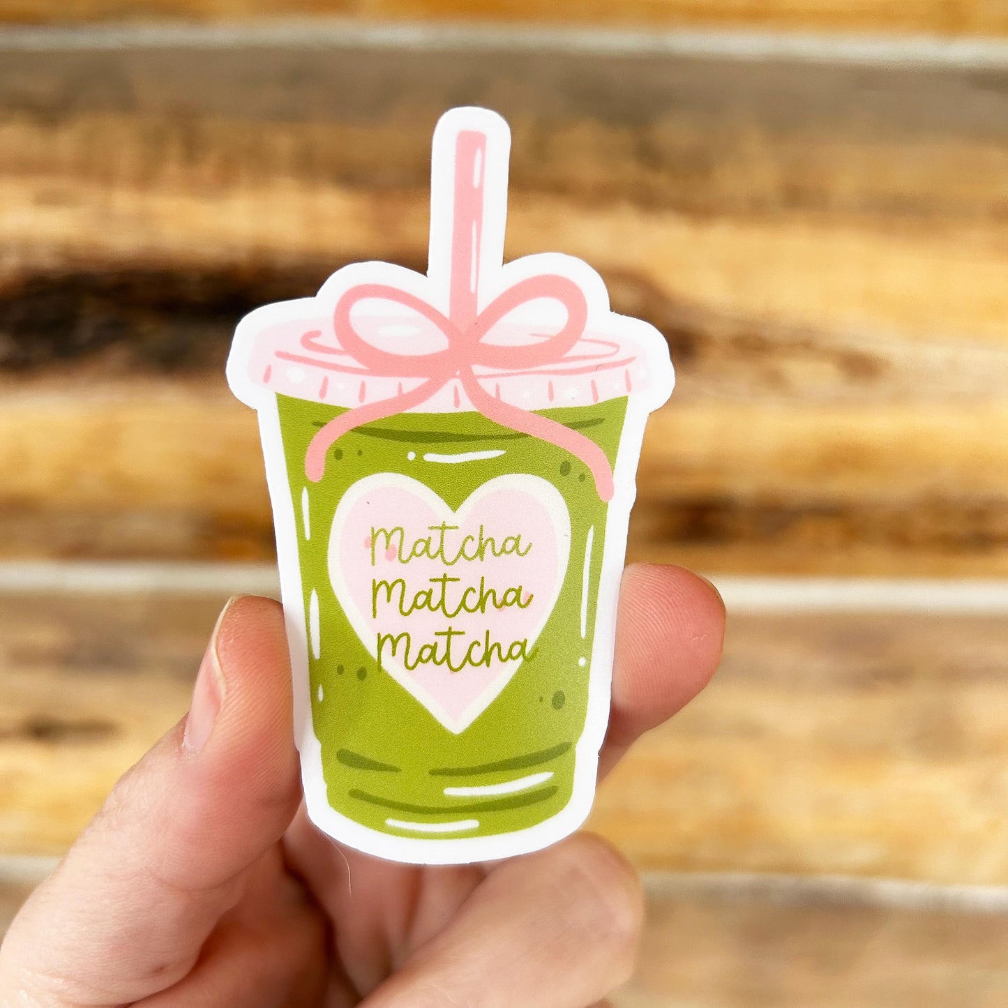 Iced Matcha Sticker: Waterproof Vinyl Sticker