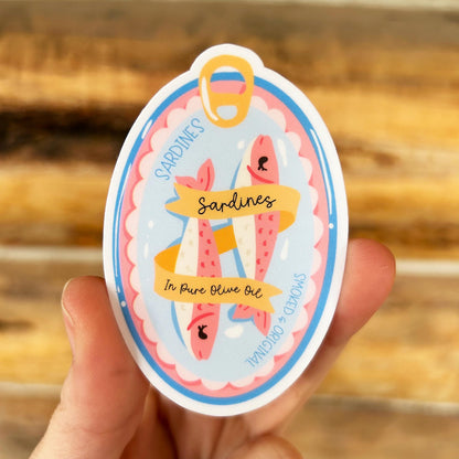 Sardines Sticker: Waterproof Vinyl Sticker