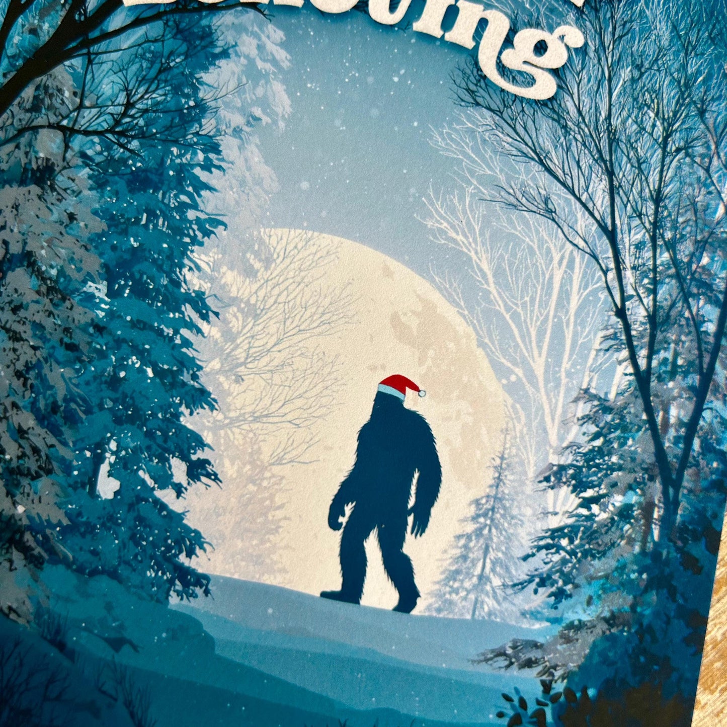 Bigfoot Christmas Card: Funny Holiday Card Set