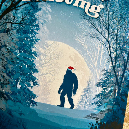 Bigfoot Christmas Card: Funny Holiday Card Set