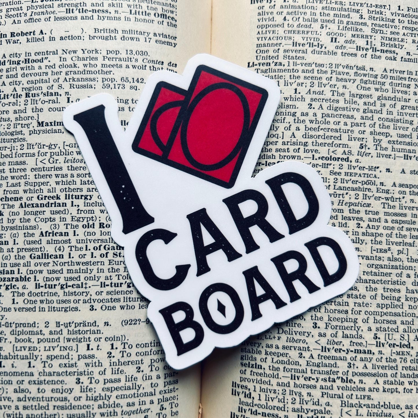 I Love Cardboard MTG: Vinyl WATERPROOF Sticker