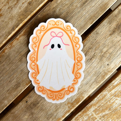 Girlie Ghost Portrait: Vinyl WATERPROOF Sticker