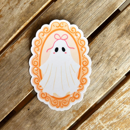 Girlie Ghost Portrait: Vinyl WATERPROOF Sticker