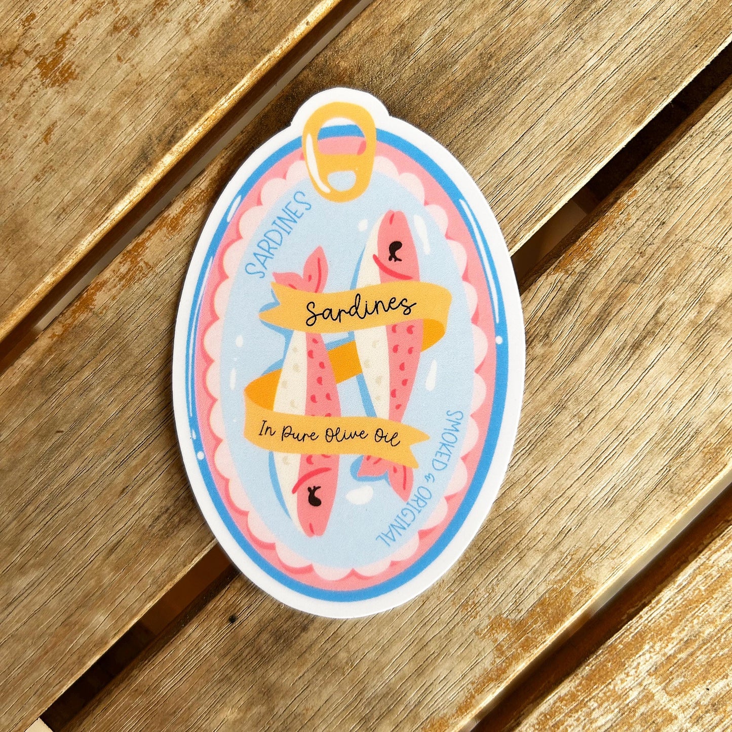 Sardines Sticker: Waterproof Vinyl Sticker