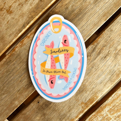 Sardines Sticker: Waterproof Vinyl Sticker