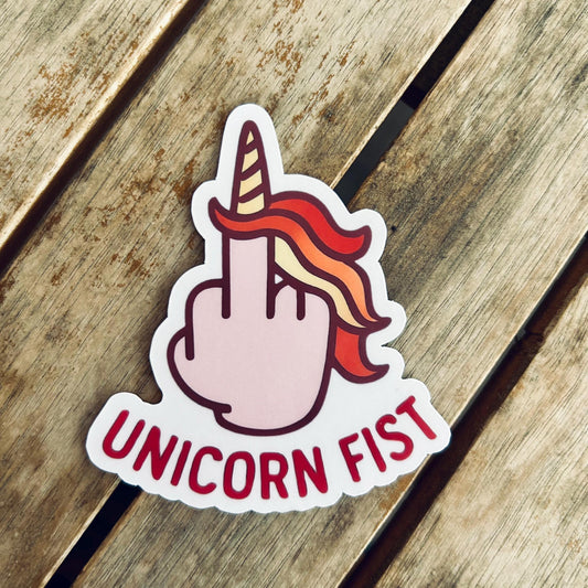 Unicorn Fist: Waterproof Vinyl Sticker