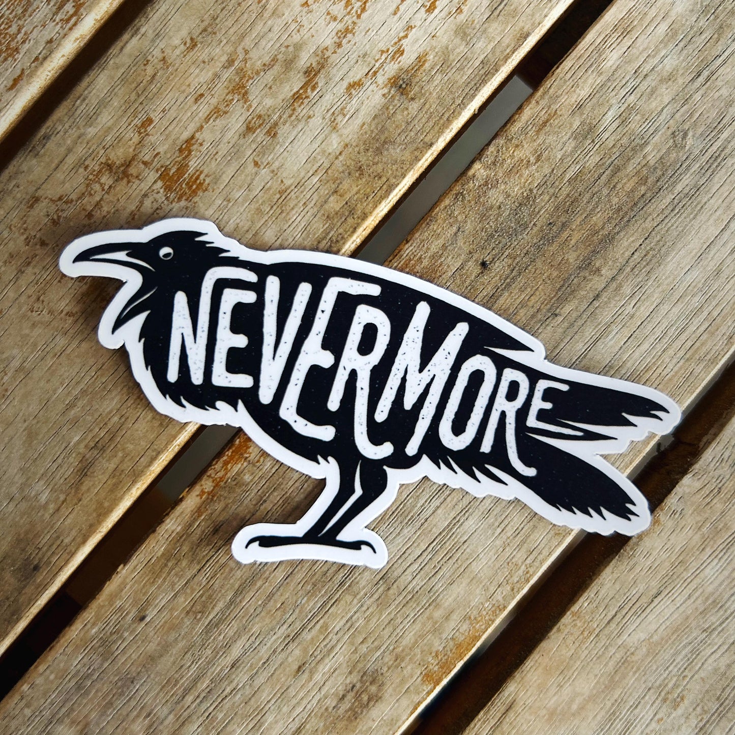 Nevermore The Raven: Vinyl WATERPROOF Sticker
