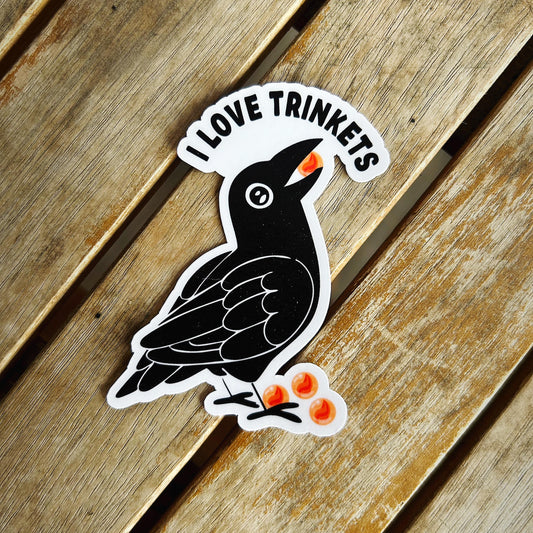 I Love Trinkets Sticker: Vinyl WATERPROOF Sticker