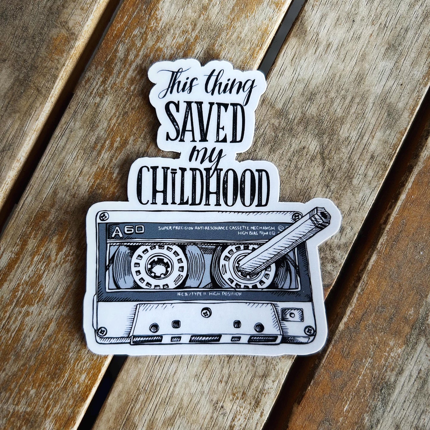 Fidget Spinners for 80s and 90s kids: Vinyl WATERPROOF Sticker