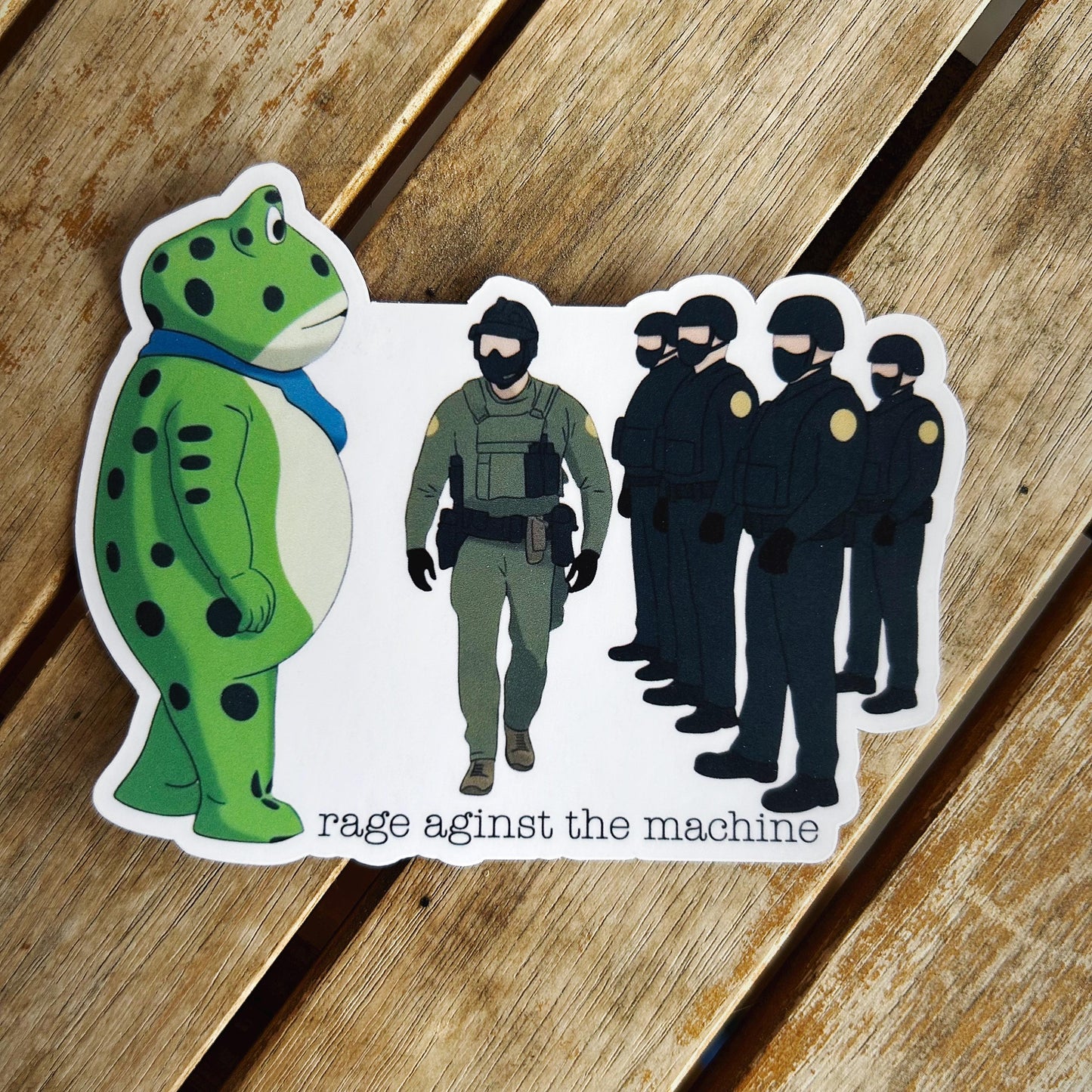 Portland Frog - A Symbol of the Resistance: Vinyl WATERPROOF Sticker