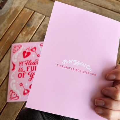 Romantic Card – “Perfect Match” or “My Heart Is Full of You” – Valentines Day or any day!
