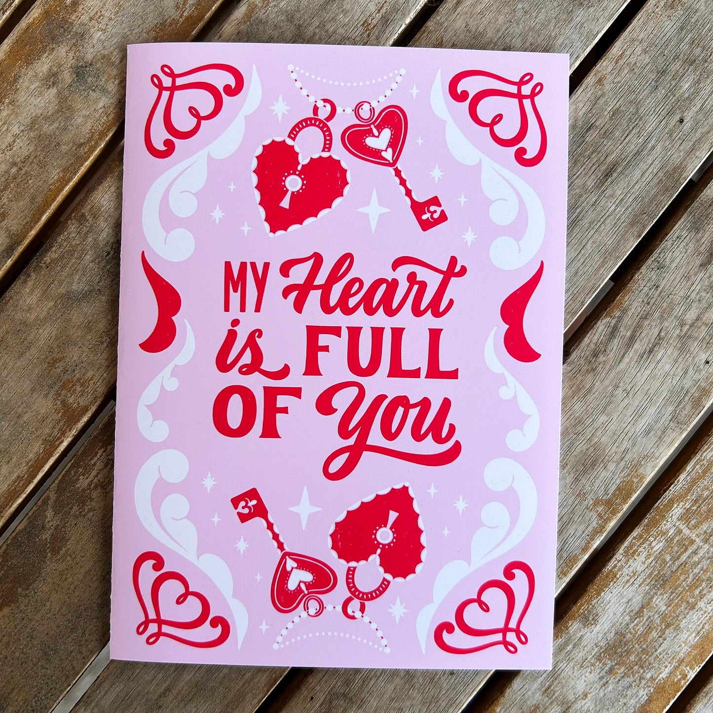 Romantic Card – “Perfect Match” or “My Heart Is Full of You” – Valentines Day or any day!