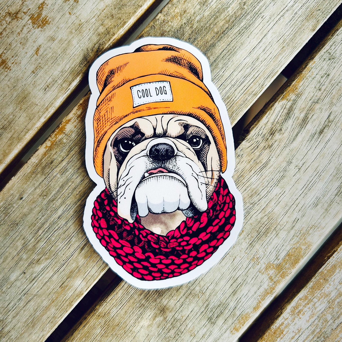 Bulldog Sticker: Vinyl WATERPROOF Sticker