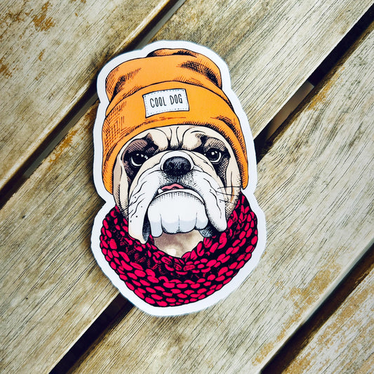 Bulldog Sticker: Vinyl WATERPROOF Sticker