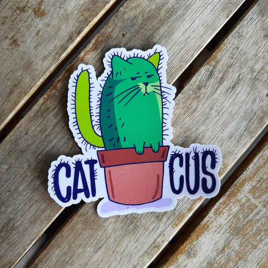 Catcus Sticker: Vinyl WATERPROOF Sticker