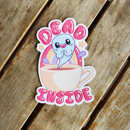 Dead Inside: Vinyl WATERPROOF Sticker