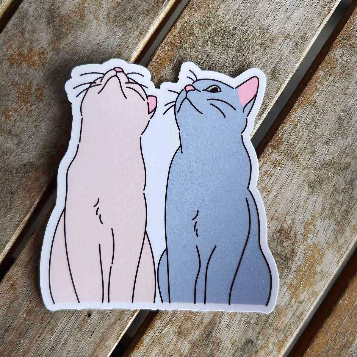 Cat & Dog Lovers Sticker: Vinyl WATERPROOF Sticker