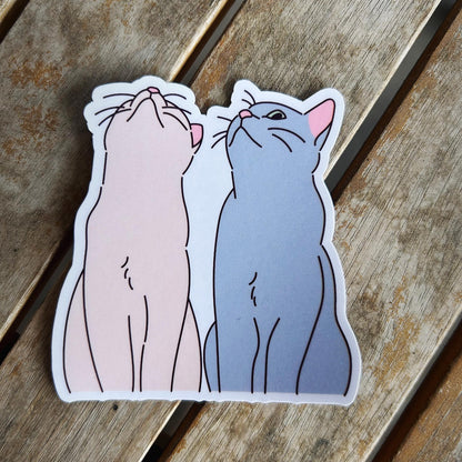 Cat & Dog Lovers Sticker: Vinyl WATERPROOF Sticker