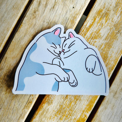 Cat & Dog Lovers Sticker: Vinyl WATERPROOF Sticker