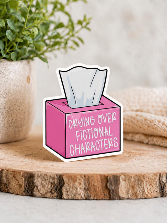 Crying Over Fictional Characters - Waterproof Vinyl Sticker