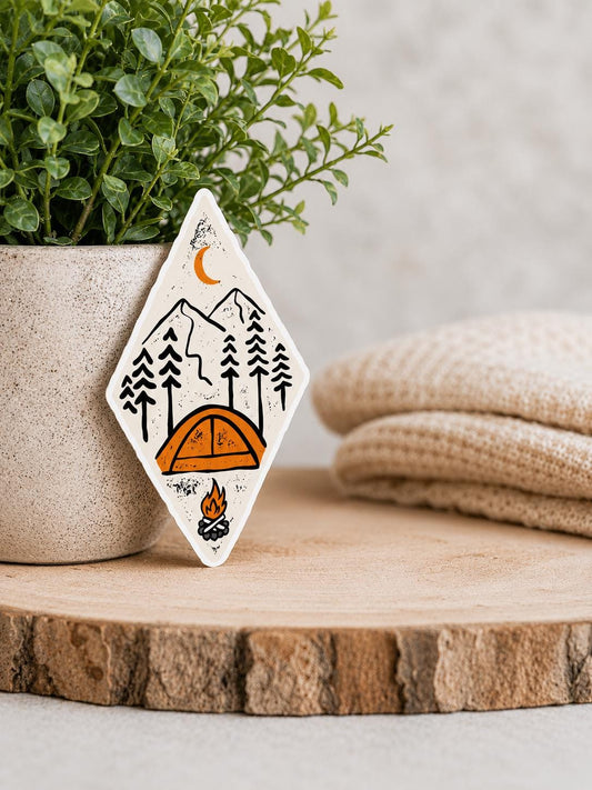 Vintage Camping: Waterproof Vinyl Sticker