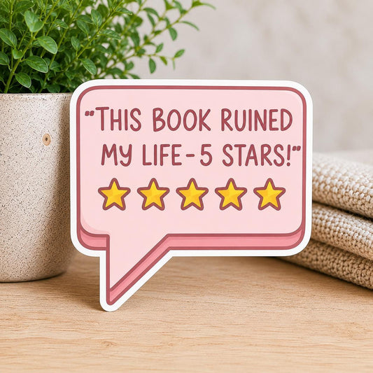 This Book Ruined My Life Sticker: Waterproof Vinyl Kindle Sticker