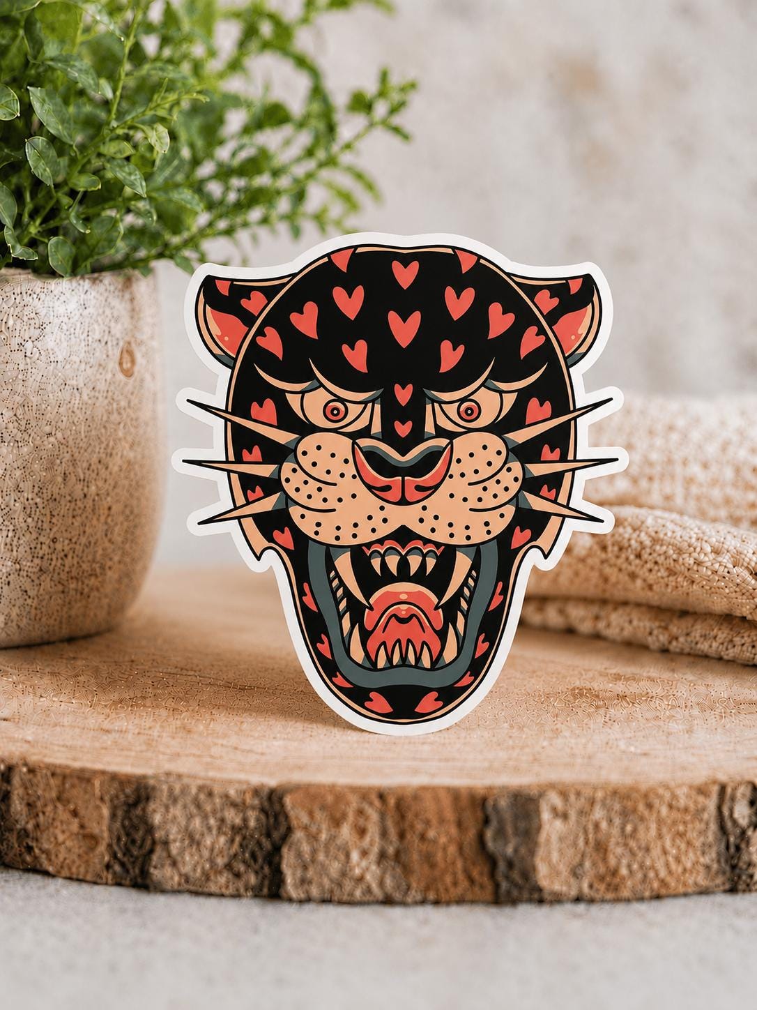 Love Panther: Waterproof Vinyl Sticker