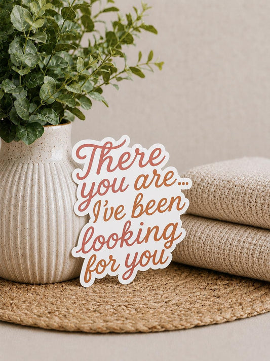 Waterproof Book Quote Vinyl Sticker - 'There You Are, I've Been Looking for You'