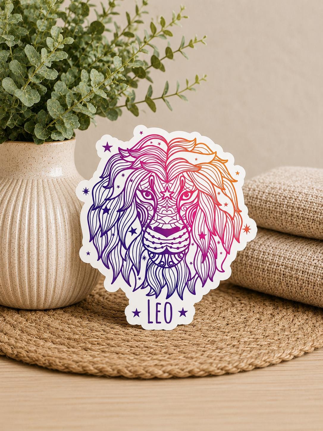Leo Zodiac Astrology Sign Waterproof Vinyl Sticker