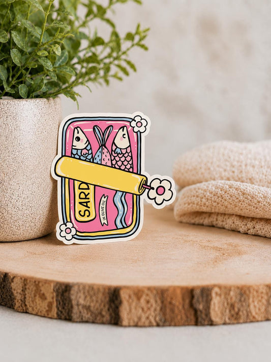 Sardines in Olive Oil: Waterproof Vinyl Sticker