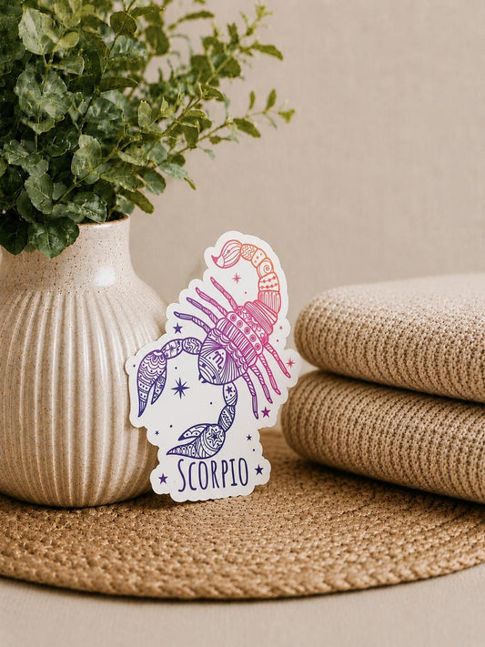 Scorpio Zodiac Astrology Sign: Waterproof Vinyl Sticker