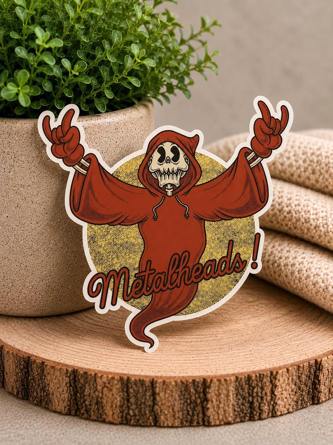 Metalheads! Heavy Metal Music: Waterproof Vinyl Sticker
