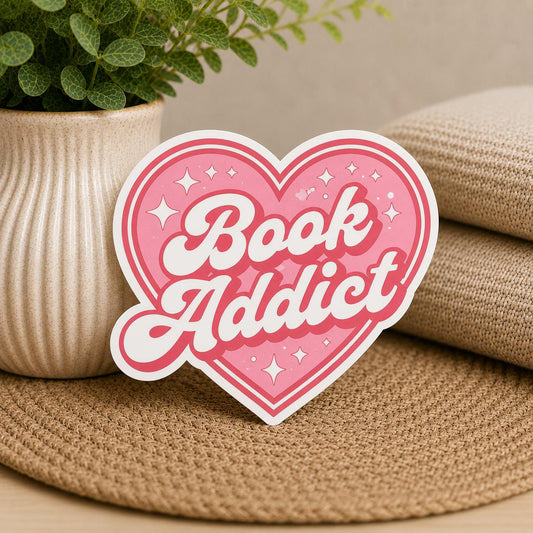 Book Addict: Waterproof Vinyl Sticker