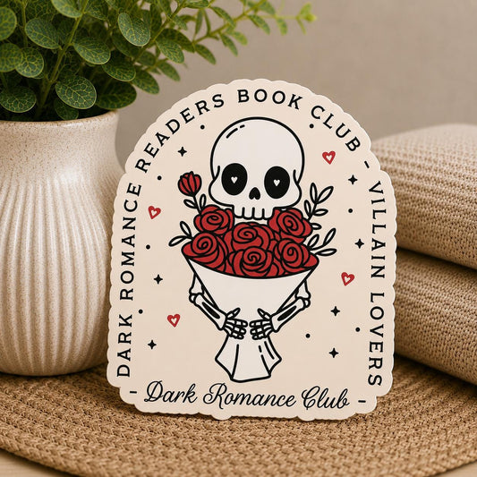 Dark Romance Reader Book Club Villain Lover: Waterproof Vinyl Sticker