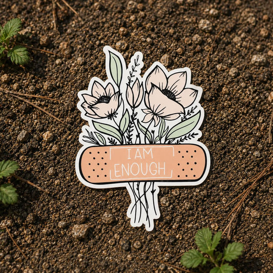 I Am Enough - motivational inspirational WATERPROOF sticker