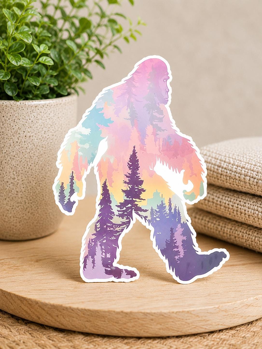 Pastel Bigfoot sticker