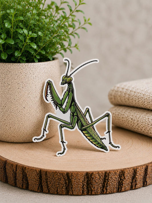 Preying Mantis Waterproof Vinyl Sticker