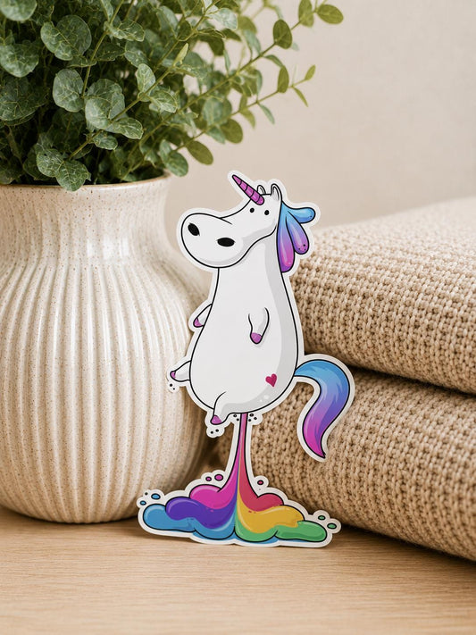 Unicorn Farts toots sticker: Waterproof Vinyl Sticker