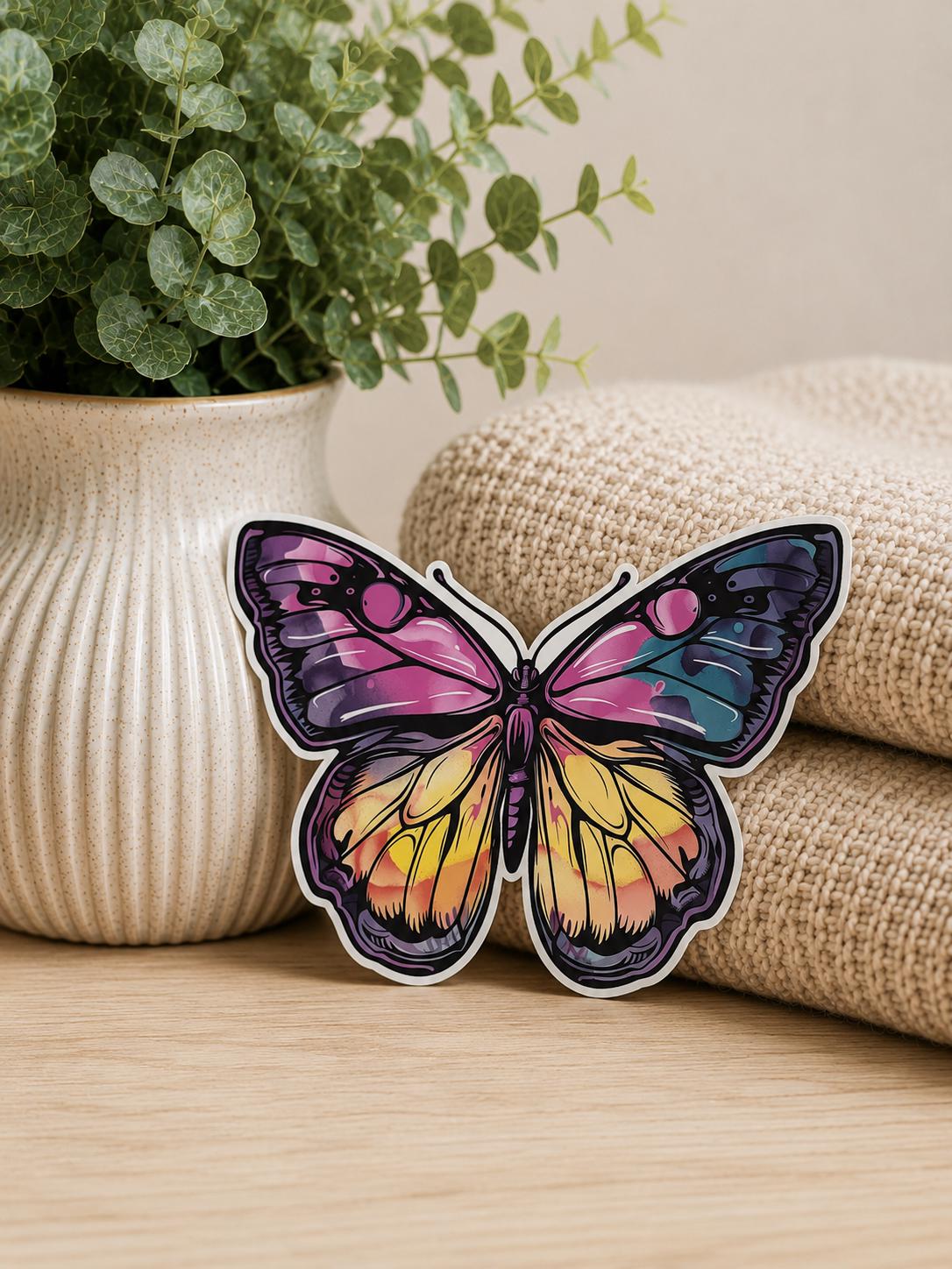 Pastel Butterfly: Waterproof Vinyl Sticker