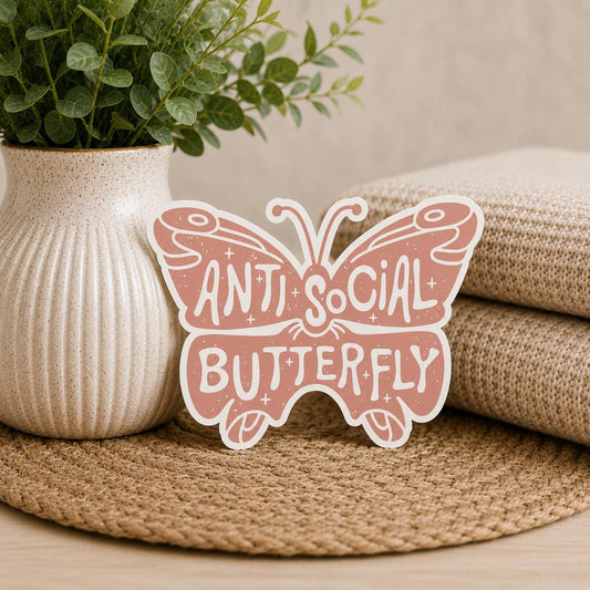 Antisocial Butterfly: Waterproof Vinyl Sticker