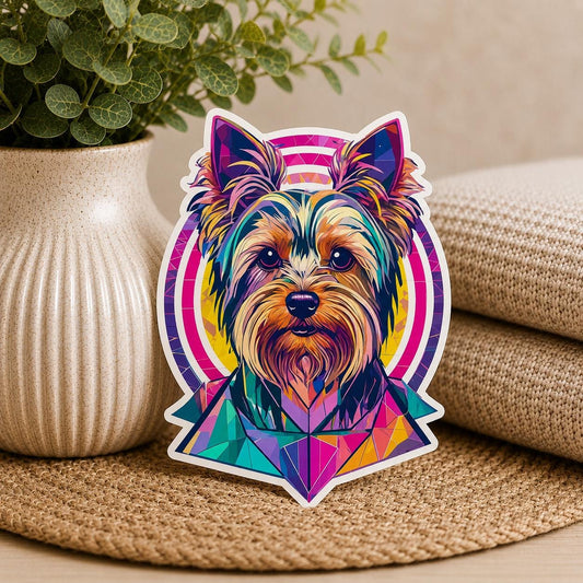 Yorkie Sticker: Waterproof Vinyl Dog Art