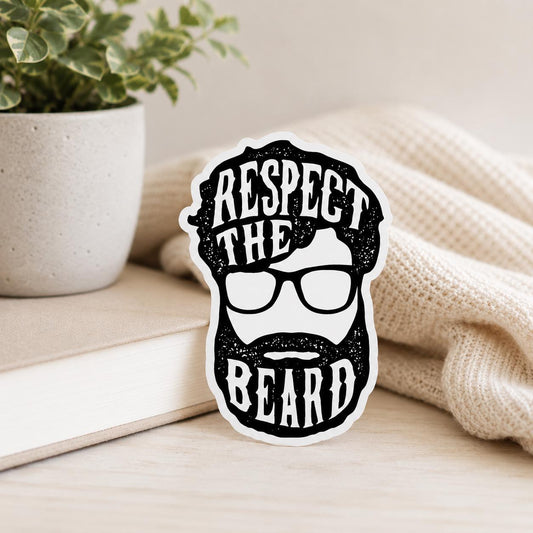 Respect the Beard: Waterproof Vinyl Sticker