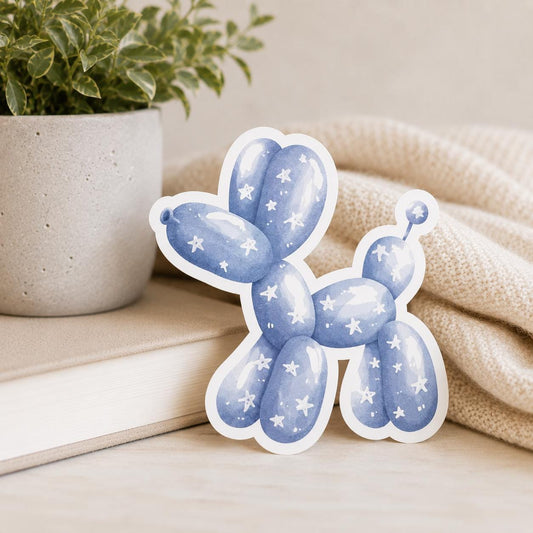 Balloon Puppy Dog: Waterproof Vinyl Sticker