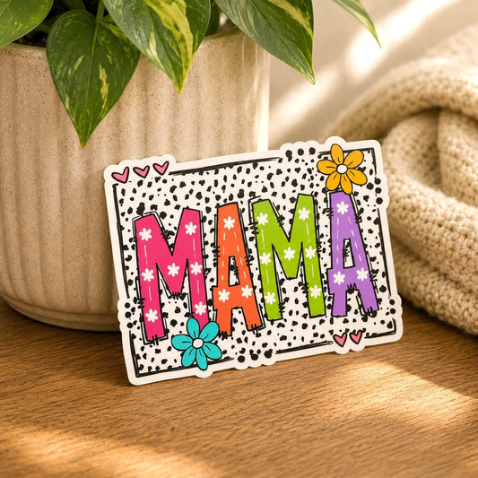 Mama Floral Sticker | Cute Mom Gift : Vinyl WATERPROOF Sticker