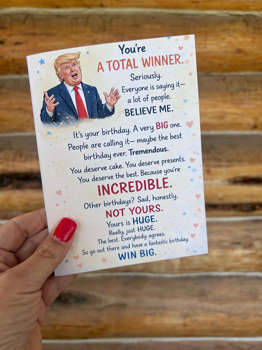 Funny Trump Parody Birthday Card – Birthday Political Humor