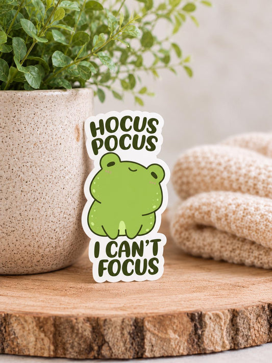 Hocus Pocus I Can't Focus Sticker: Vinyl WATERPROOF Sticker
